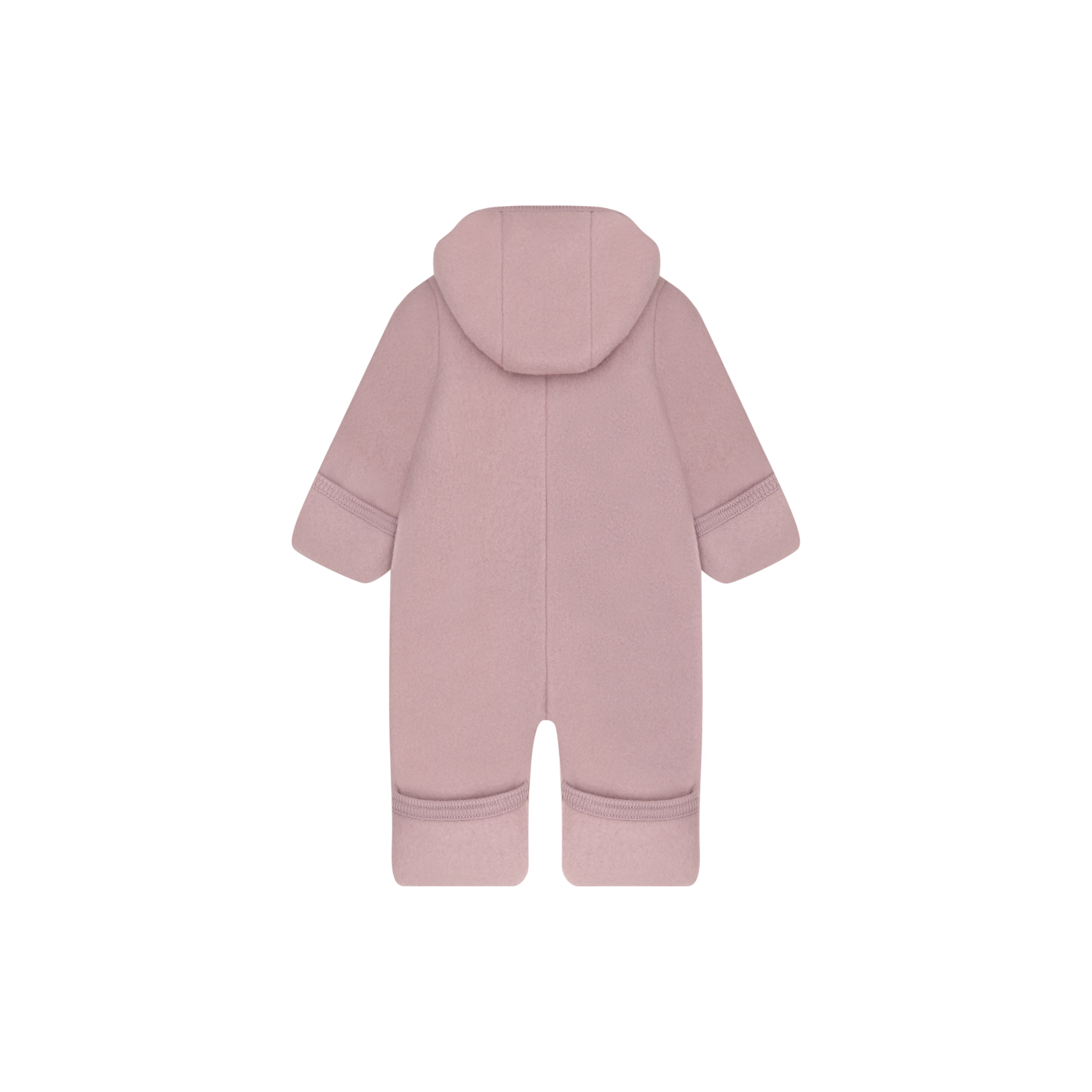 Buitenpak van merino wol fleece - Woodrose - 100% merino wol - HUTTEliHUT achterkant