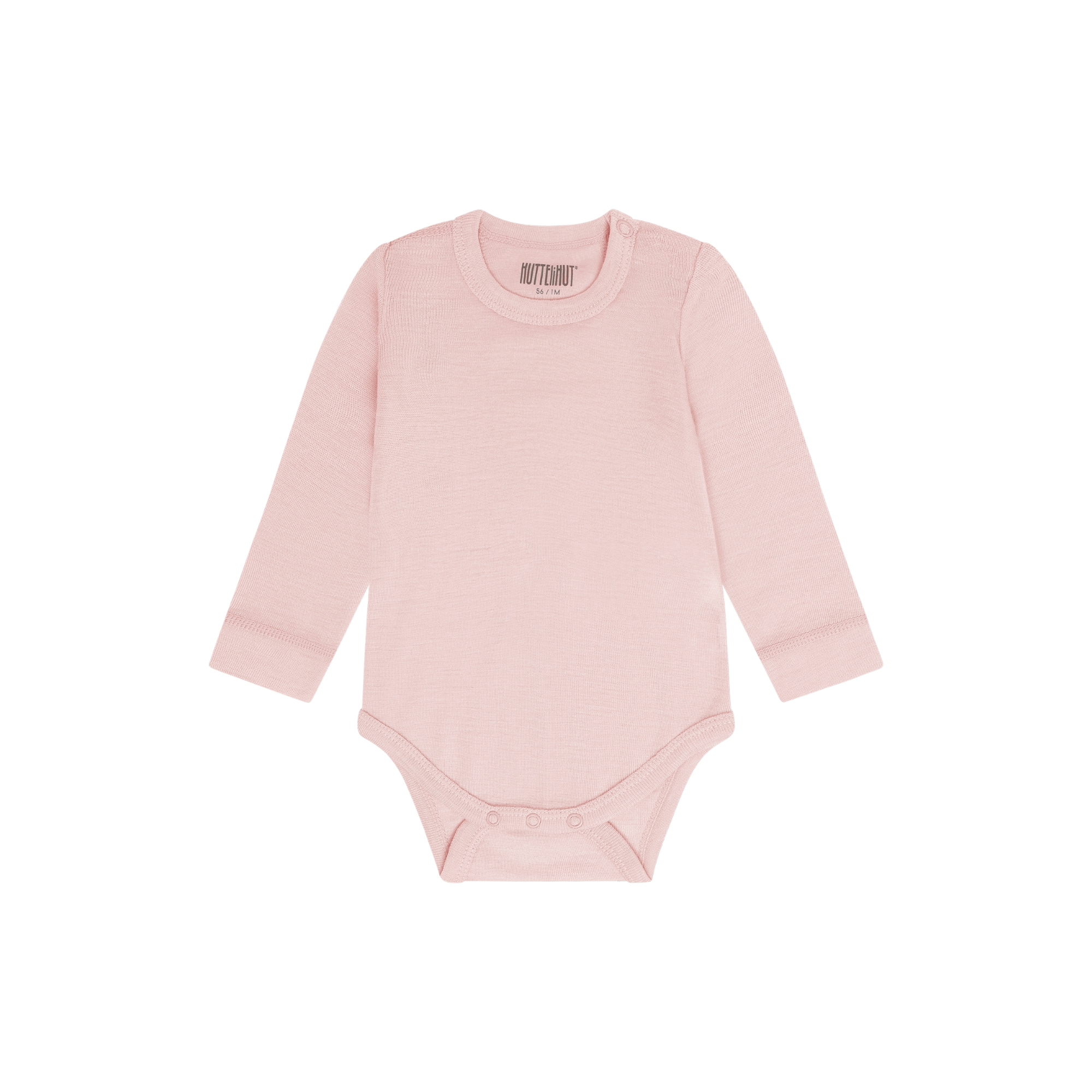 Baby romper lange mouw - Rose Smoke - Tencel en merino wol - HUTTEliHUT voor