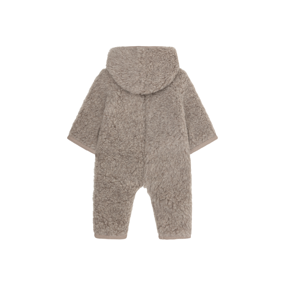 Combinaison bébé en laine teddy - Camel chiné - 100 % laine - HUTTEliHUT dos