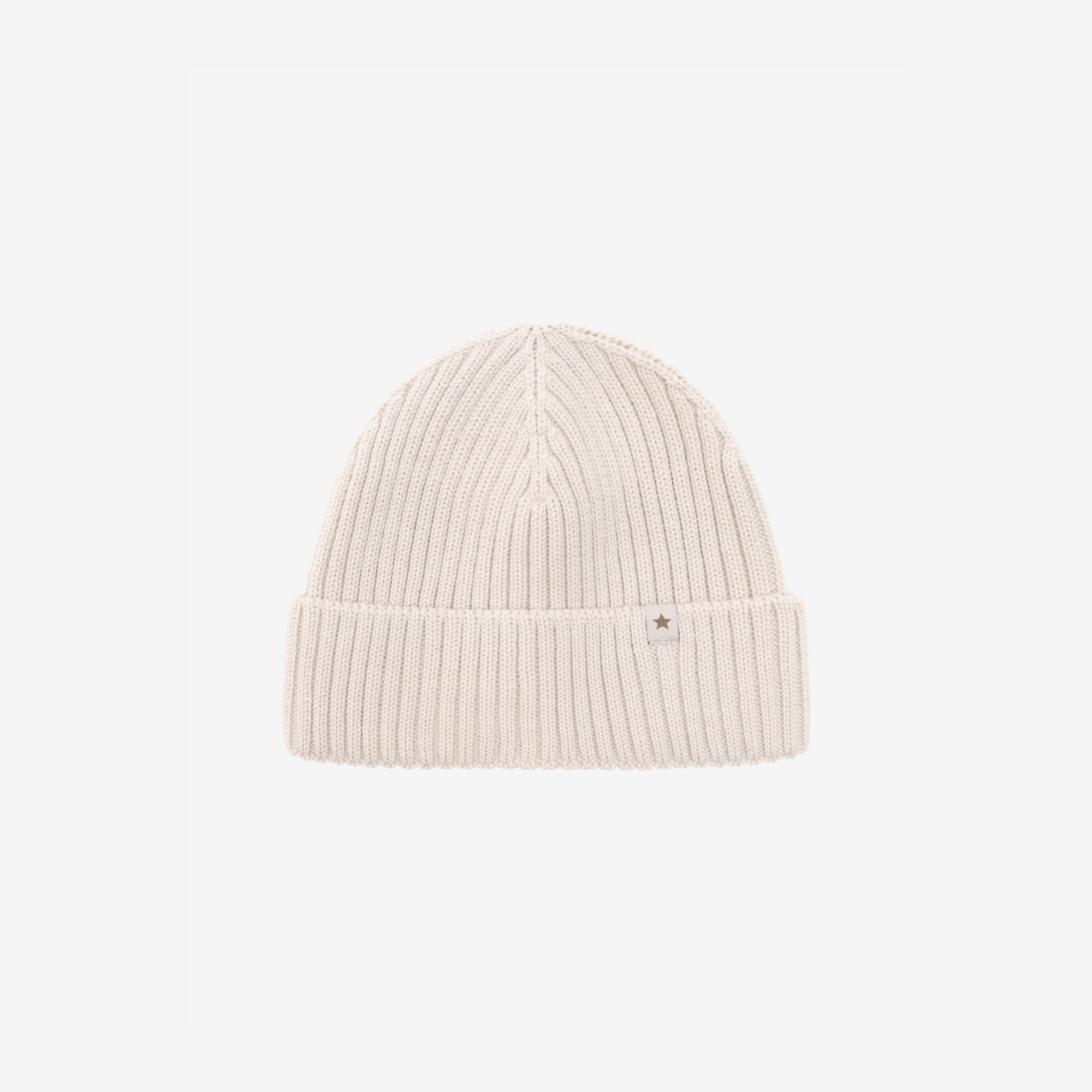 Beanie van merino wol - HUTTEliHUT cream melange