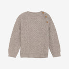 Gebreide trui - Alpaca wol knit - Camel melange - Huttelihut voor