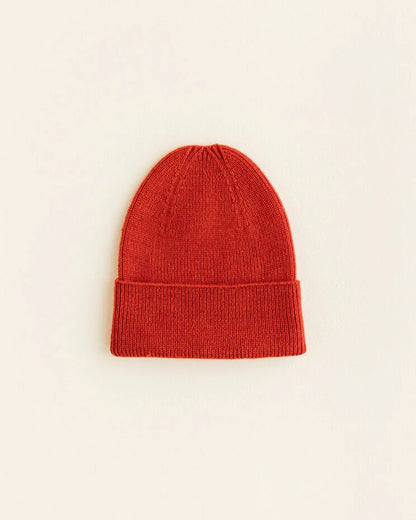 Gebreid mutsje - Fonzie newborn - Merino wol - HVID