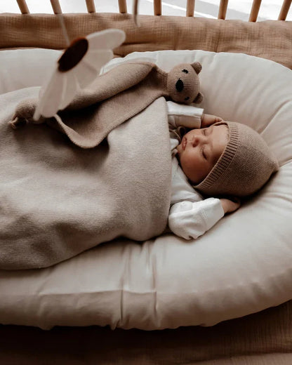 Bonnet Dolly - Babystrickmütze - Merinowolle - HVID