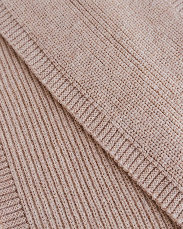 Sjaal Gustave - Merino wol - Sand - HVID - productfoto - afbeelding 3