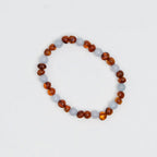 Regn Bracelet – Damenarmband aus Karamell-Bernstein und blauem Aquamarin – Nirrimis