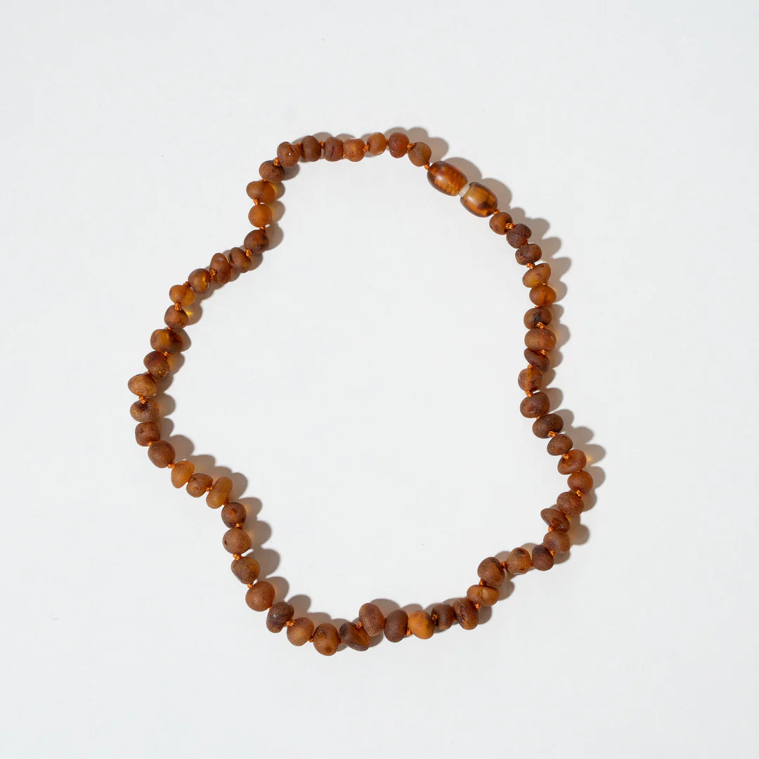 Bernsteinkette Raw Caramel Amber - 32 cm - Kinder 0-3 Jahre - Nirrimis