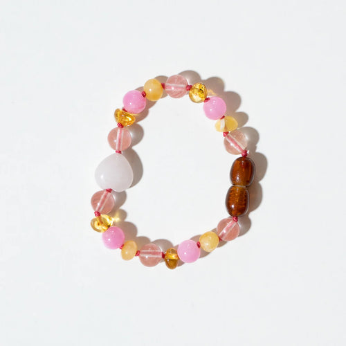 Barnsteen en edelstenen armband - Bondi - 14 cm - Nirrimis - productfoto - afbeelding 2
