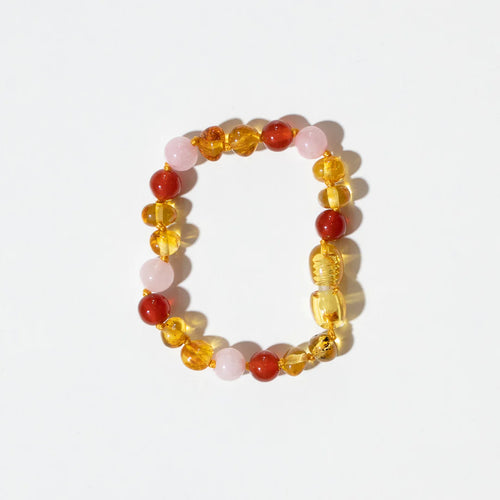 Barnsteen en edelstenen armband - Sofie - 14 cm - Nirrimis - productfoto - afbeelding 2