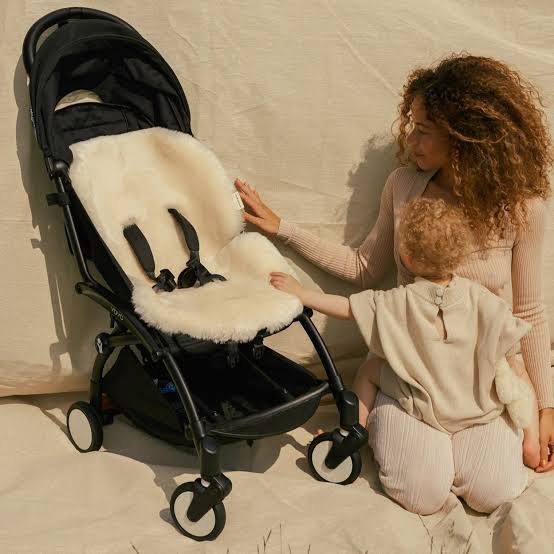Merino-Woll-Kinderwageneinlage Snuggler® - Peanut - BINIBAMBA