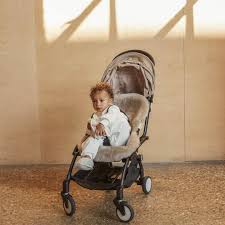 Merino wollen kinderwagen inleg Snuggler® - Toast - BINIBAMBA