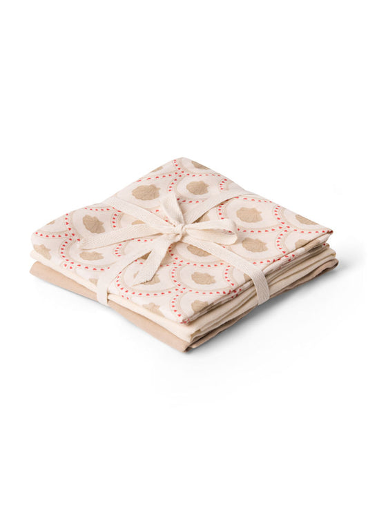 Hydrofiele doeken Bora - 3 stuks - Biologisch katoen - Block shell/schelpjes - That's Mine