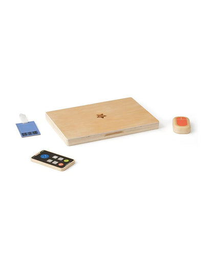 Toy Laptop - Computer set - Wooden toys - Kid's Concept