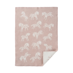 Wiegdeken Pony - Biologisch wol - Roze/pink - 65x90 cm - Klippan voor