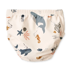 Liewood - Anthony Baby Printed Swim Pants - Zwembroekje - SPF 40+ - achterzijde - sea - zee