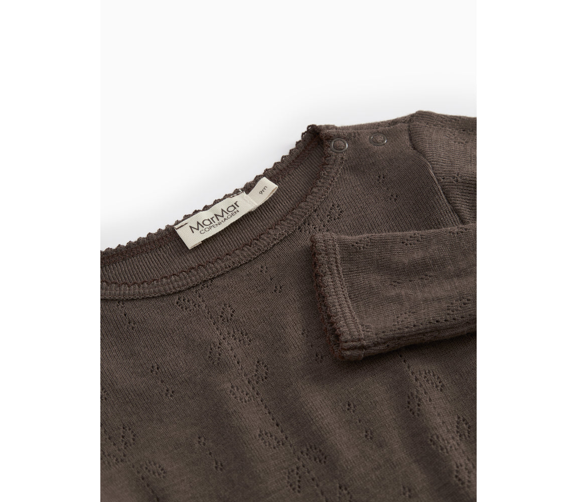 Romper lange mouw - Merino wol - Benedikte - Terre - MarMar Copenhagen - detail foto