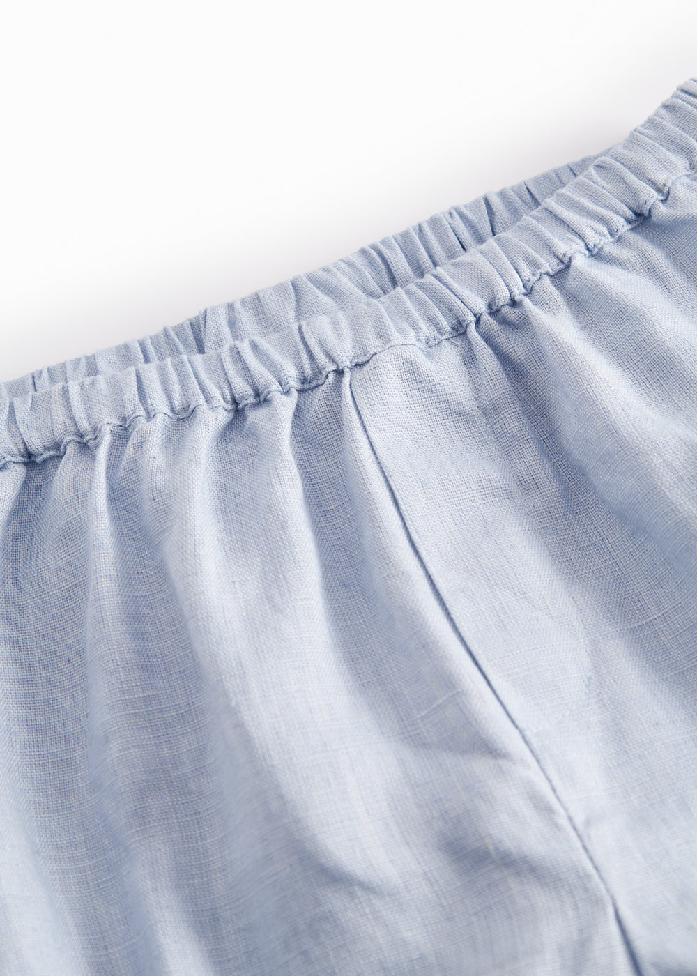 Linnen kort broekje Pabi - Blue mist/blauw - MarMar Copenhagen boven