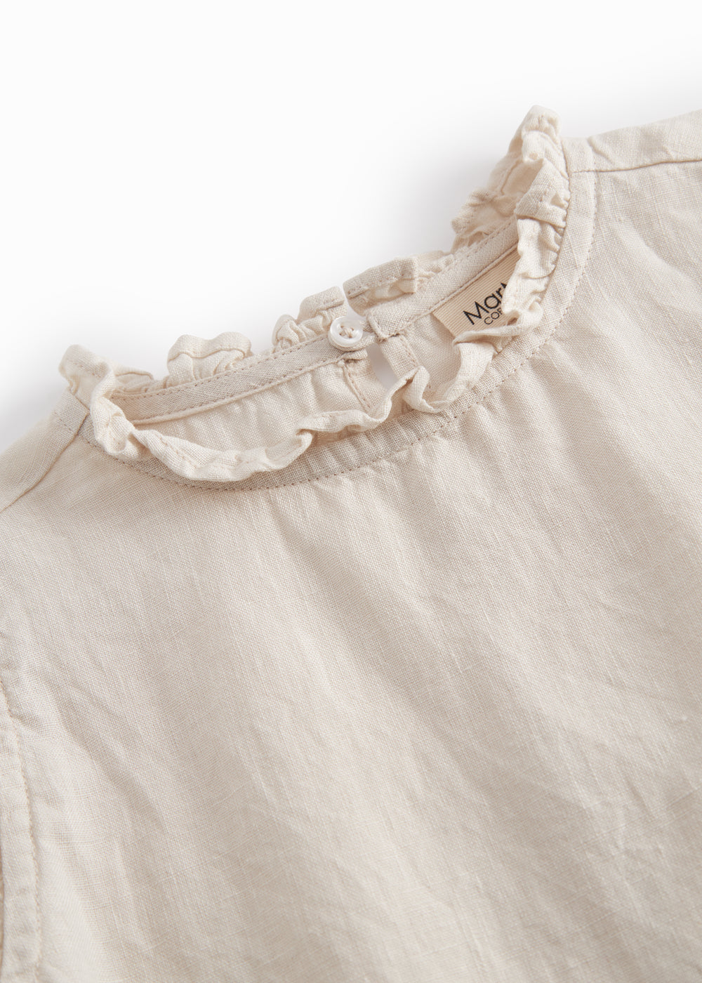 Linnen top Tirra - Kit/Beige - MarMar Copenhagen boven