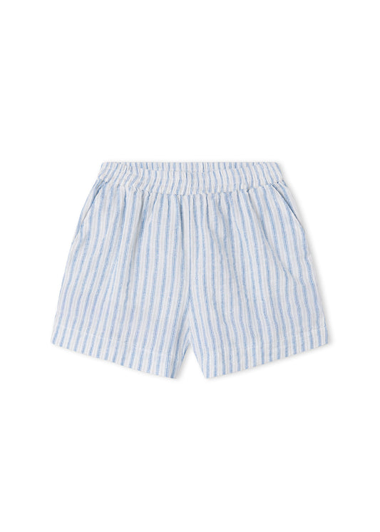 Kort broekje Pinon - Linnen/katoen - Surf Blue Stripe - MarMar Copenhagen voor