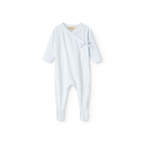 MarMar Copenhagen Rula Modal Boxpak met Voetjes  Zacht Overslag Baby Jumpsuit Biologisch Katoen en TENCEL™ Modal light blue lichtblauw