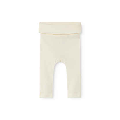 Baby broekje - Piva Wool Rib - Merinowol - MarMar Copenhagen natural wit