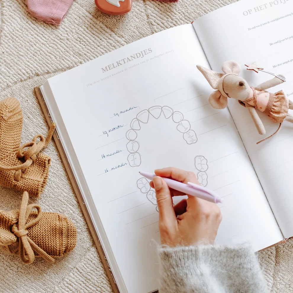 Toen jij steeds groter werd – Childhood Keepsake Journal from 1 to 10 Years with Memories & Milestones – Birth Lines