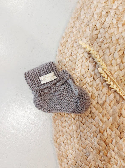 Baby booties - 0-6 months - Merino wool - Handmade - Softie Baby Musthaves