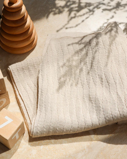 Moonboon - Soft Baby Blanket - 100% biologisch katoen - dekentje - op de grond