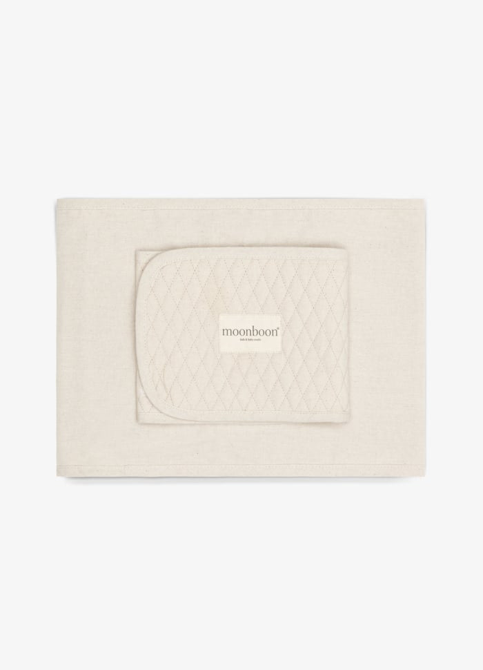 Moonboon - Mattress Fixi - Baby matras fixeerband- 100% biologisch katoen - GOTS - bovenaanzicht