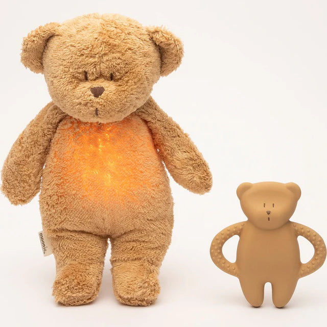 Bijtspeeltje Beer - Teether Bear Cappuccino natur - Natuurrubber - Moonie