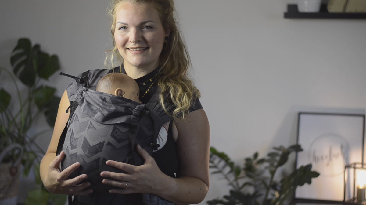 Primeo Grenada – Natural Linen – Ergonomische Babytrage – Baumwolle und Leinen – Von 2,5 bis 15 kg – Hoppediz