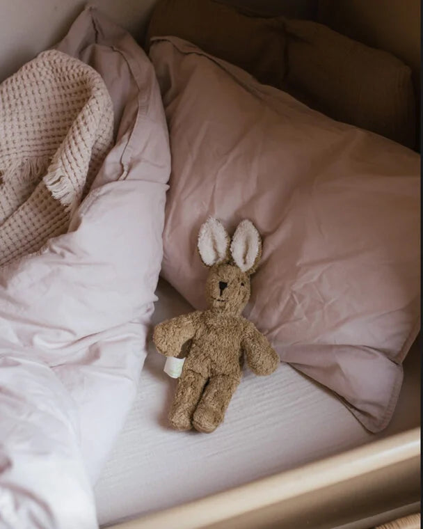 Baby cuddle toy - Rabbit small - Organic cotton/Wool - Beige - Senger Naturwelt