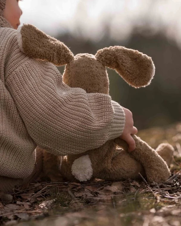 Floppy Animal Cuddly Toy Large - Rabbit - Organic Cotton/Wool - Beige - Senger Naturwelt