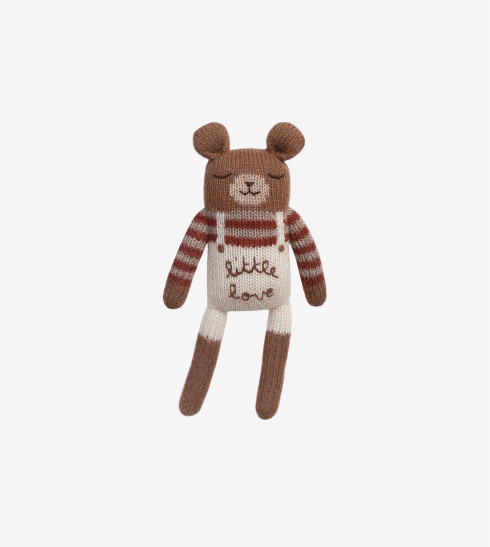 Knitted cuddly bear/teddy - Little love - Alpaca wool - Main Sauvage