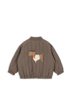 Thermo bomberjas Juno - Terry met geborduurde hond - Walnut - Konges Sløjd - productfoto - afbeelding 2