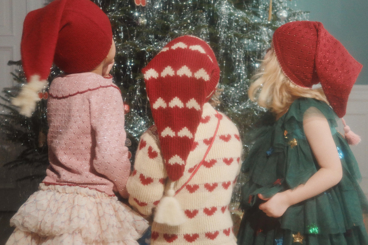 Gestrickte Weihnachtsmütze Laula – Heart – Wollmischung – Konges Sløjd