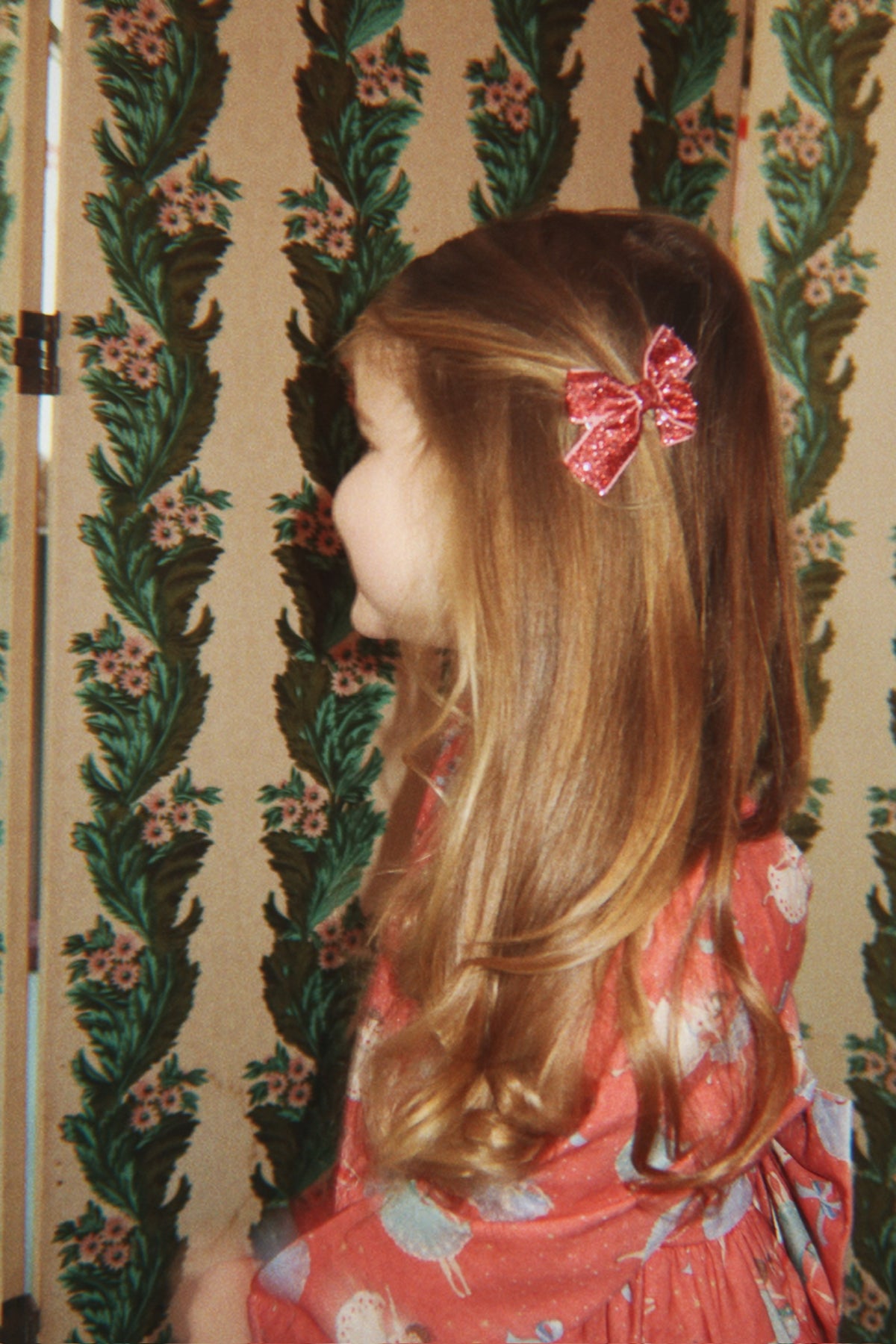 Haarspangen Micki Bow 4er-Pack – Red Glitter & Rose Glitter – Konges Sløjd