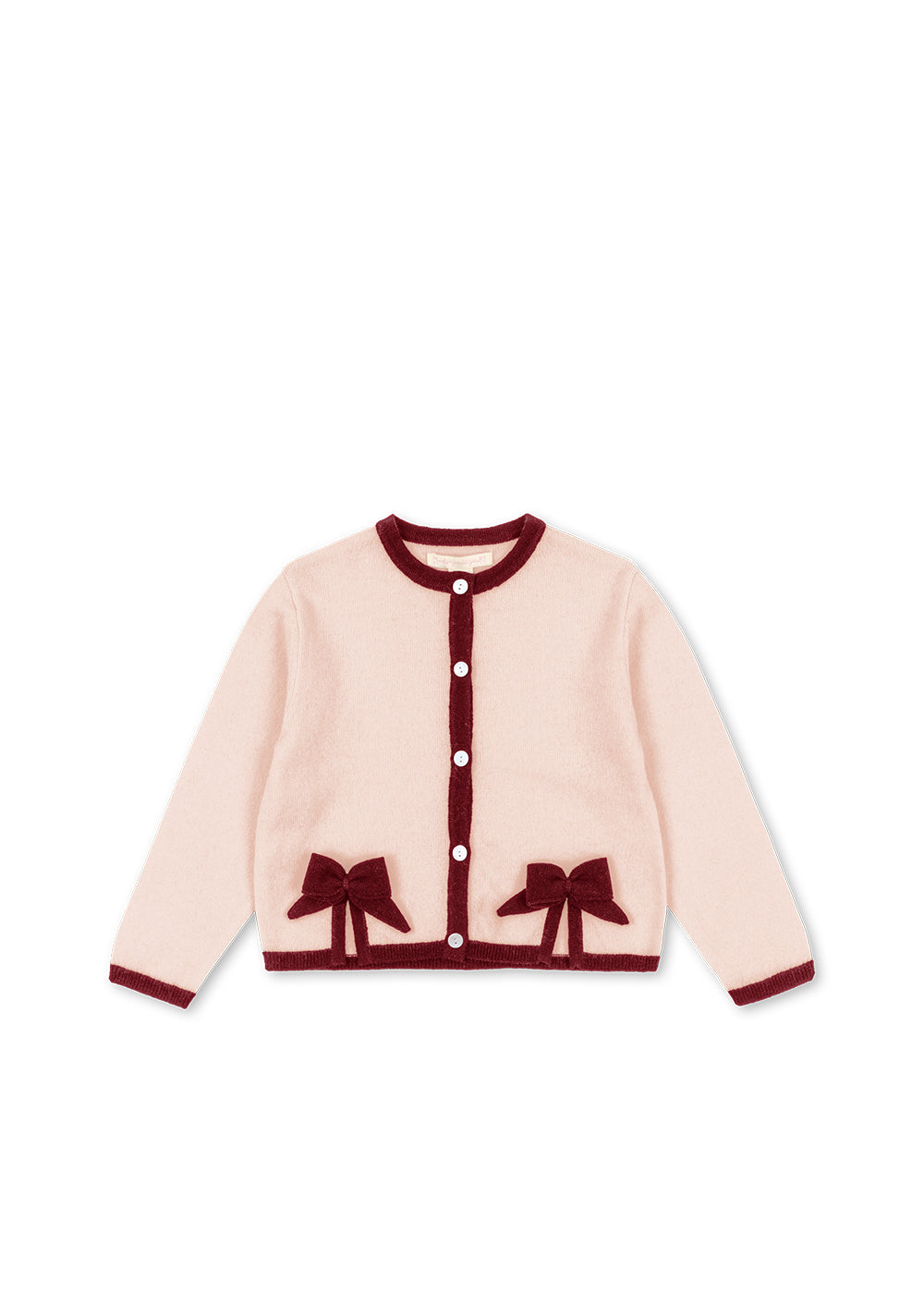Wollweste mit Schleifchen – Pale Blush – Konges Sløjd