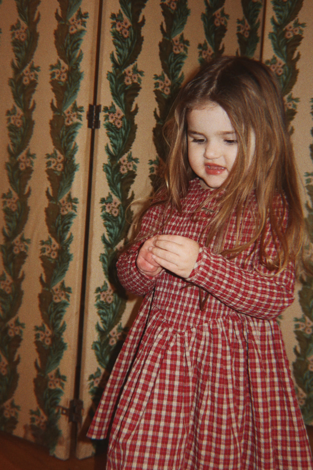 Kleid Elin Smock – Brick Check – Bio-Baumwolle – Konges Sløjd