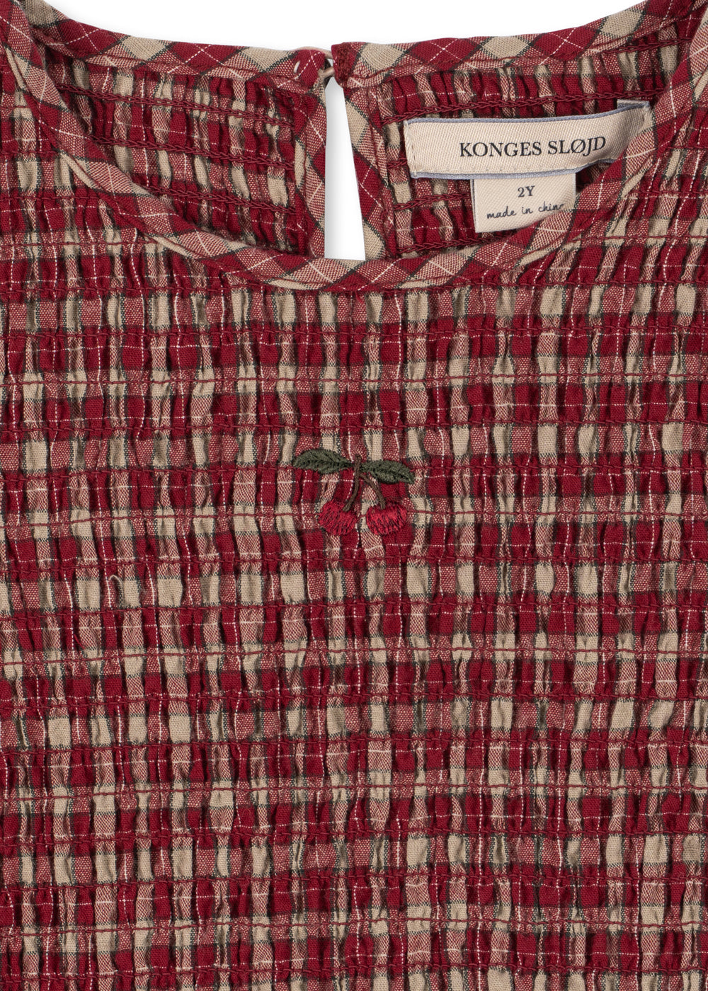 Kleid Elin Smock – Brick Check – Bio-Baumwolle – Konges Sløjd