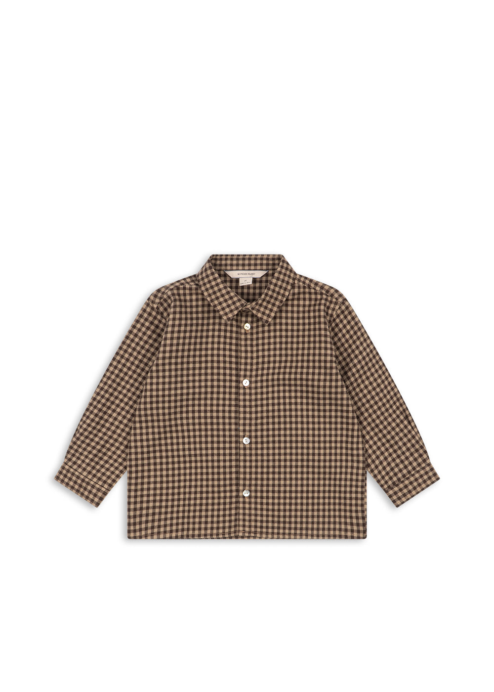 Chemise en flanelle Foret – Carreaux Chocolat – Coton biologique – Konges Sløjd