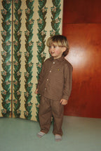 Chemise en flanelle Foret – Carreaux Chocolat – Coton biologique – Konges Sløjd
