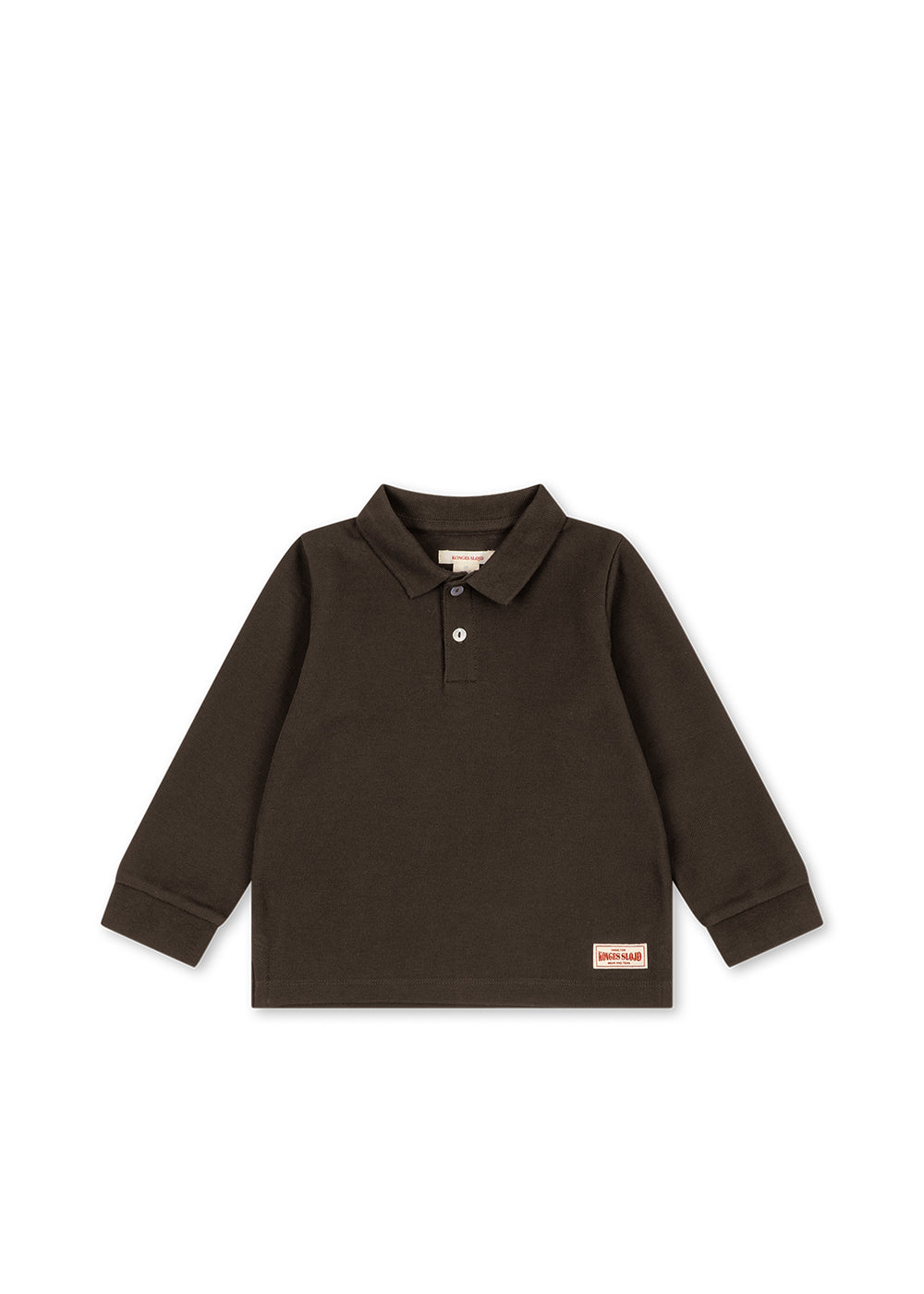 Langarm-Poloshirt Florian – Slate Black – Bio-Baumwolle – Konges Sløjd