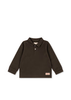 Langarm-Poloshirt Florian – Slate Black – Bio-Baumwolle – Konges Sløjd