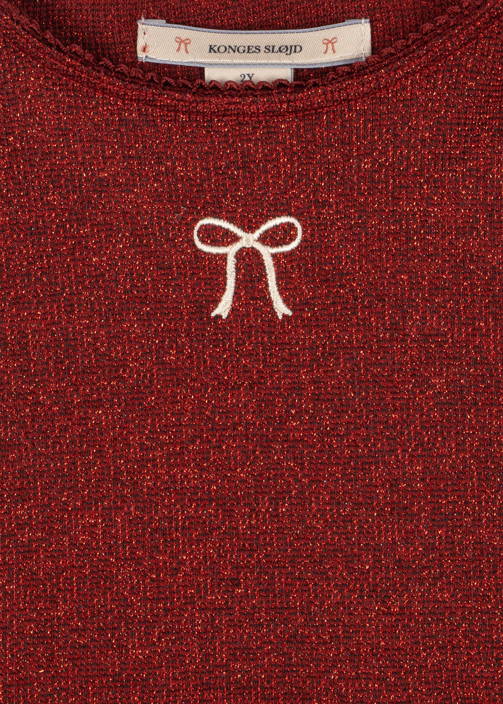 Roli Glitter Dress - Red Dahlia - Organic Cotton - Konges Sløjd