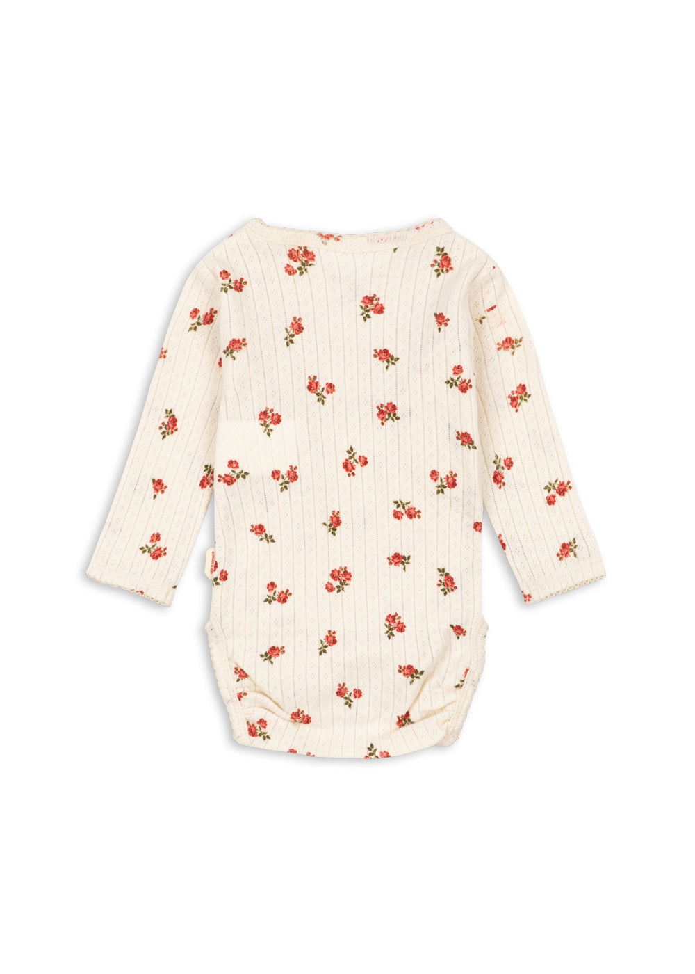 Minnie Newborn Body – Rosa Rouge – Wickelbody mit Blumenprint – GOTS Bio-Baumwolle – Konges Sløjd