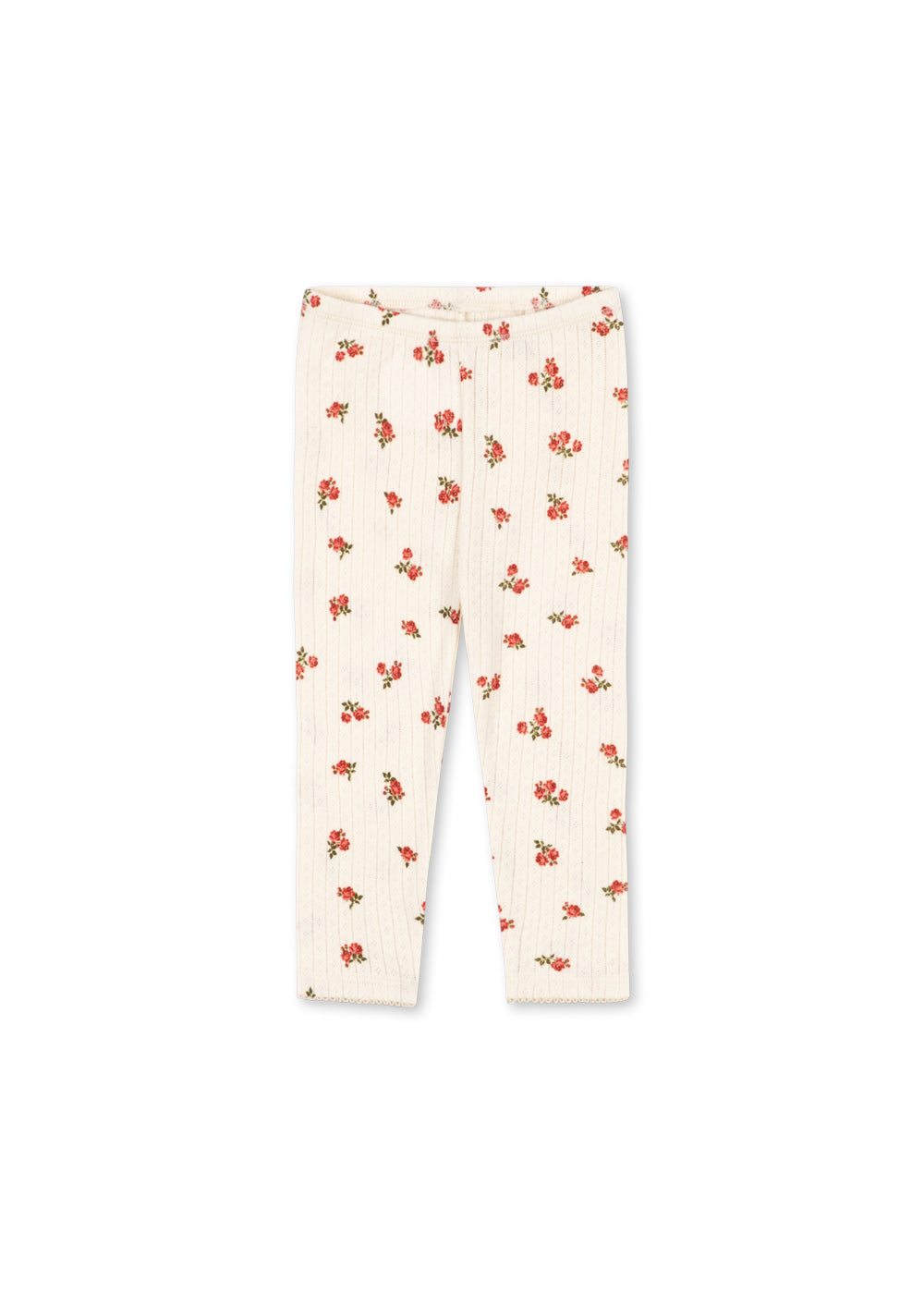 Minnie Pants – Rosa Rouge – Weiche Babyhose mit Blumenprint – GOTS Bio-Baumwolle – Konges Sløjd