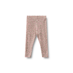 Leggings en laine Agi - Fleurs lilas pâle - 100 % laine mérinos - Couleur blé