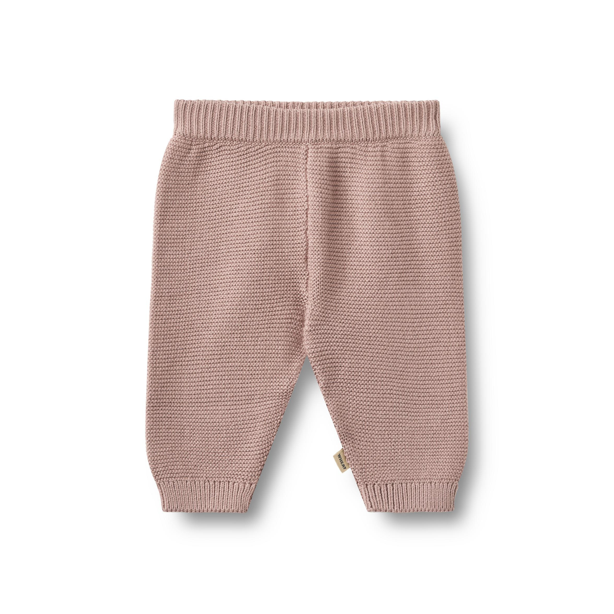 Pantalon en maille Antonie - Coton biologique - Devant en rose séchée blé