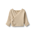 Gilet cache-cœur en maille - Coton biologique - Blanc cassé