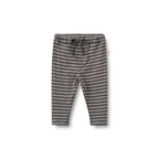Short en jersey Manfred - Rayures anthracite foncé - Coton biologique